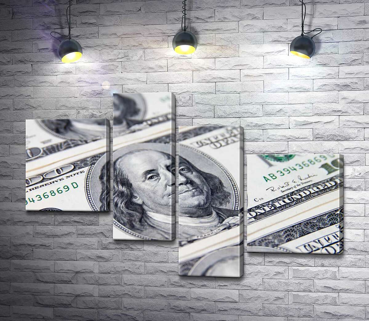 Модульная картина ArtPoster Портрет Бенжамина Франклина (Benjamin Franklin) на 100 долларах 100x69 см Модуль №20
Модульная картина ArtPoster Портрет Бенжамина Франклина (Benjamin Franklin) на 100 долларах 100x69 см Модуль №20