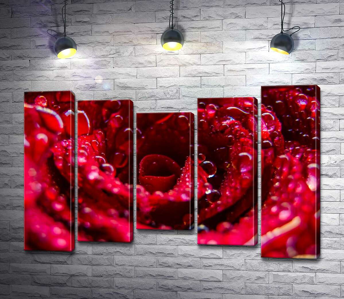 Модульная картина ArtPoster Прозрачные капли росы украшают красную розу 130x87 см Модуль №28
Модульная картина ArtPoster Прозрачные капли росы украшают красную розу 130x87 см Модуль №28