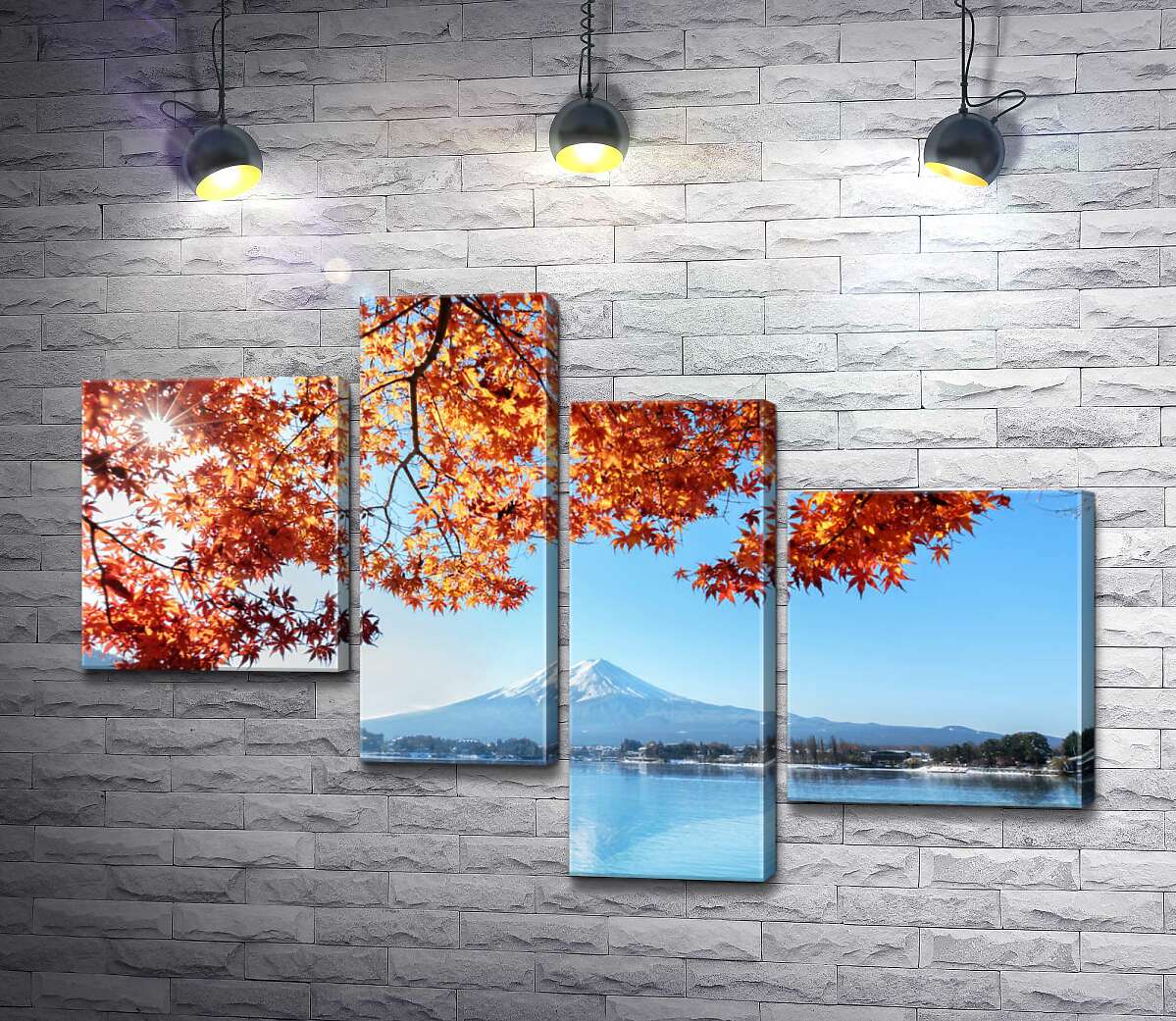 Модульная картина ArtPoster Осенний вид на гору Фудзи (Mount Fuji) из вод озера 130x89 см Модуль №20
Модульная картина ArtPoster Осенний вид на гору Фудзи (Mount Fuji) из вод озера 130x89 см Модуль №20