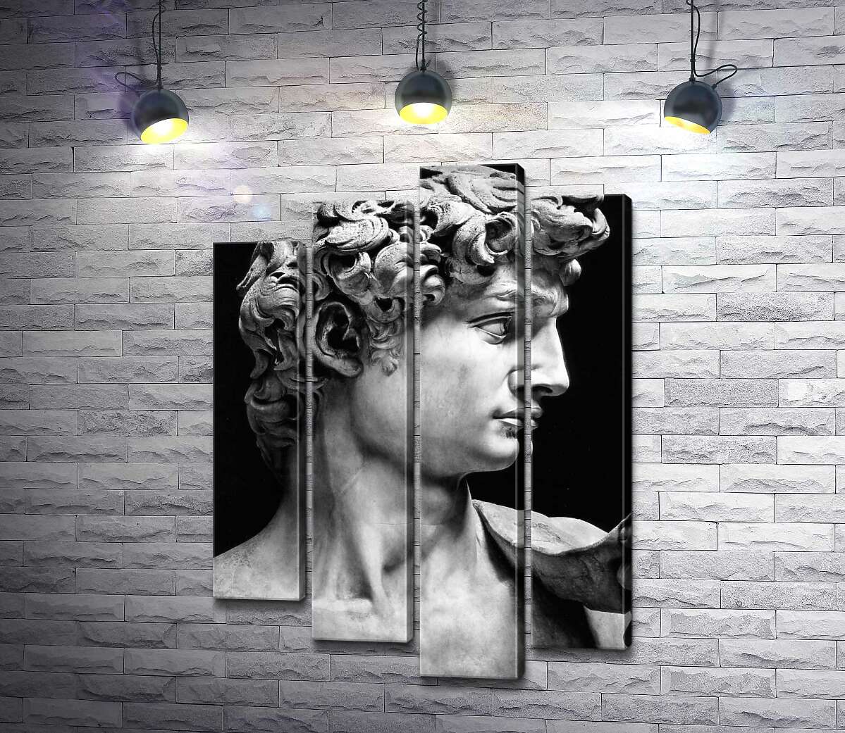 Модульная картина ArtPoster Профиль скульптуры Давида - Микеланджело Буонарроти (Michelangelo Buonarroti) 132x186 см Модуль №21
Модульная картина ArtPoster Профиль скульптуры Давида - Микеланджело Буонарроти (Michelangelo Buonarroti) 132x186 см Модуль №21