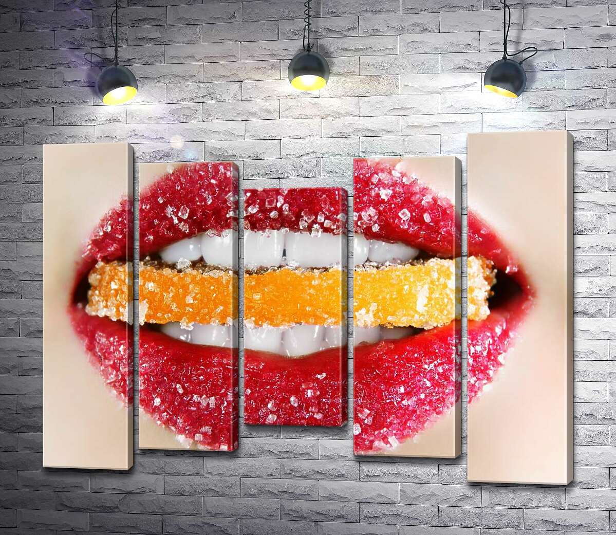 Модульная картина ArtPoster Сахарные губы кусают апельсиновый мармелад 100x75 см Модуль №28
Модульная картина ArtPoster Сахарные губы кусают апельсиновый мармелад 100x75 см Модуль №28