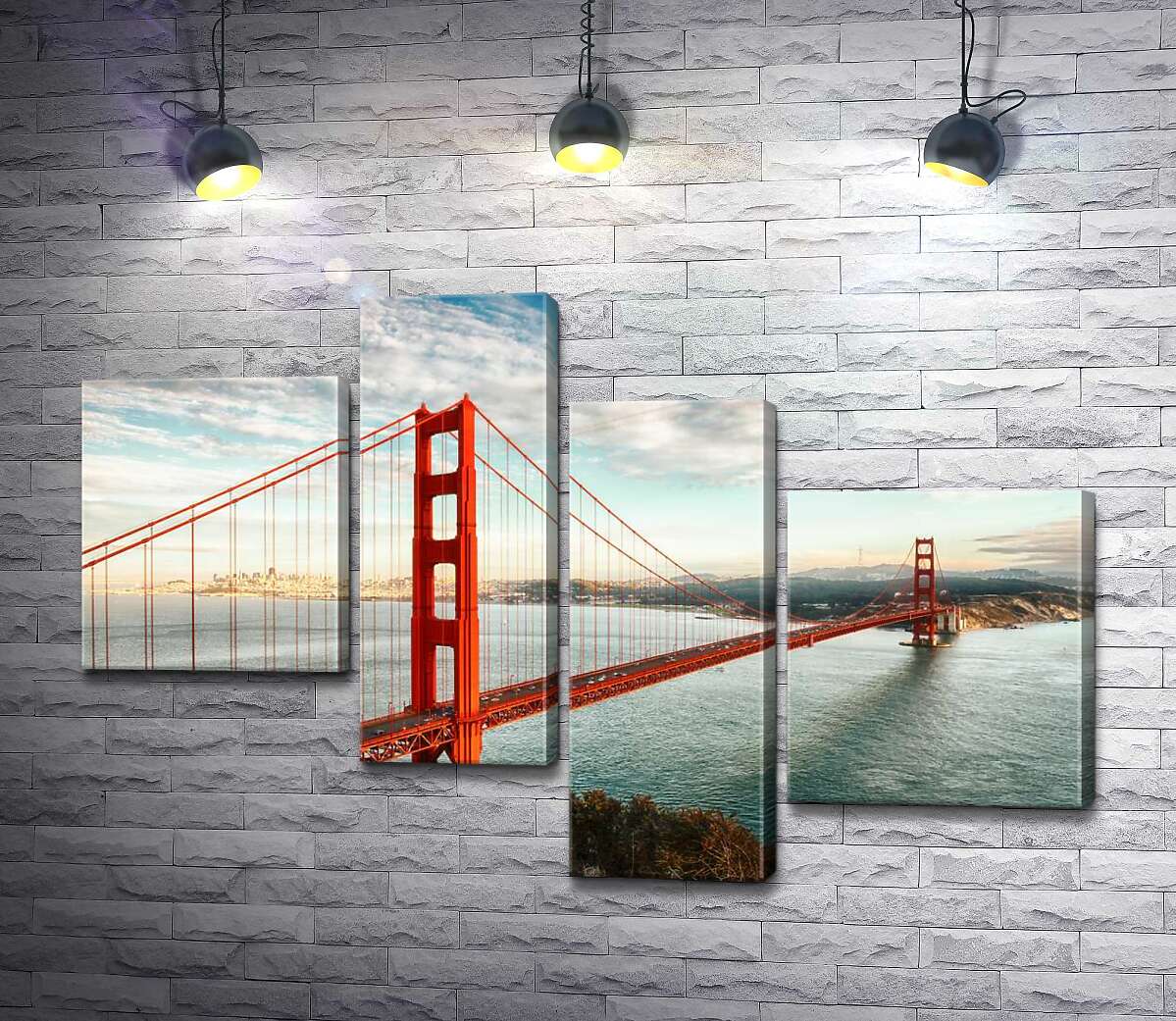 Модульная картина ArtPoster Путь к океану: вид с берега на мост "Золотые ворота" (Golden Gate Bridge) 100x69 см Модуль №20
Модульная картина ArtPoster Путь к океану: вид с берега на мост "Золотые ворота" (Golden Gate Bridge) 100x69 см Модуль №20