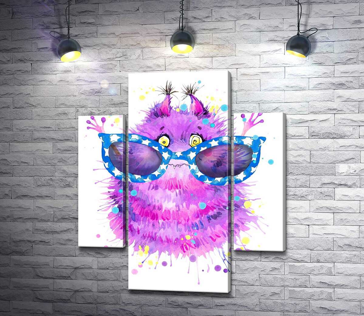 Модульная картина ArtPoster Пушистый фиолетовый монстр в больших синих очках 100x119 см Модуль №7
Модульная картина ArtPoster Пушистый фиолетовый монстр в больших синих очках 100x119 см Модуль №7