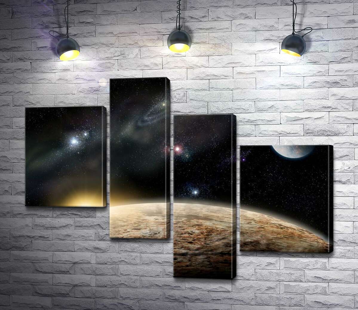 Модульная картина ArtPoster Рассвет над каменистой поверхностью планеты 100x77 см Модуль №20
Модульная картина ArtPoster Рассвет над каменистой поверхностью планеты 100x77 см Модуль №20