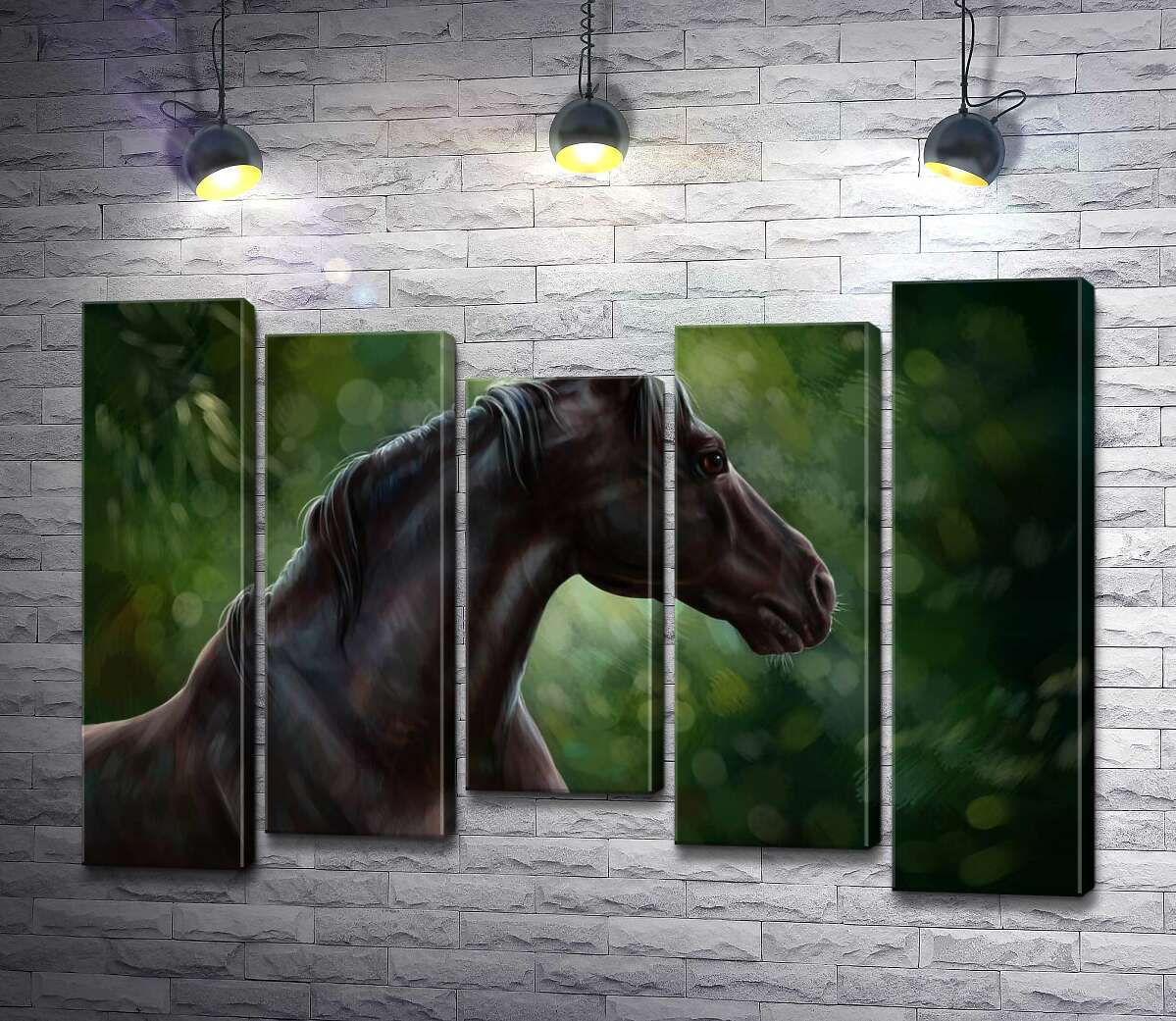 Модульная картина ArtPoster Профиль вороного коня на фоне густых кустов 100x71 см Модуль №28
Модульная картина ArtPoster Профиль вороного коня на фоне густых кустов 100x71 см Модуль №28