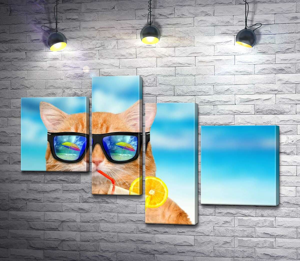Модульная картина ArtPoster Рыжий кот в отпуске пьет фреш на пляже 100x67 см Модуль №20
Модульная картина ArtPoster Рыжий кот в отпуске пьет фреш на пляже 100x67 см Модуль №20