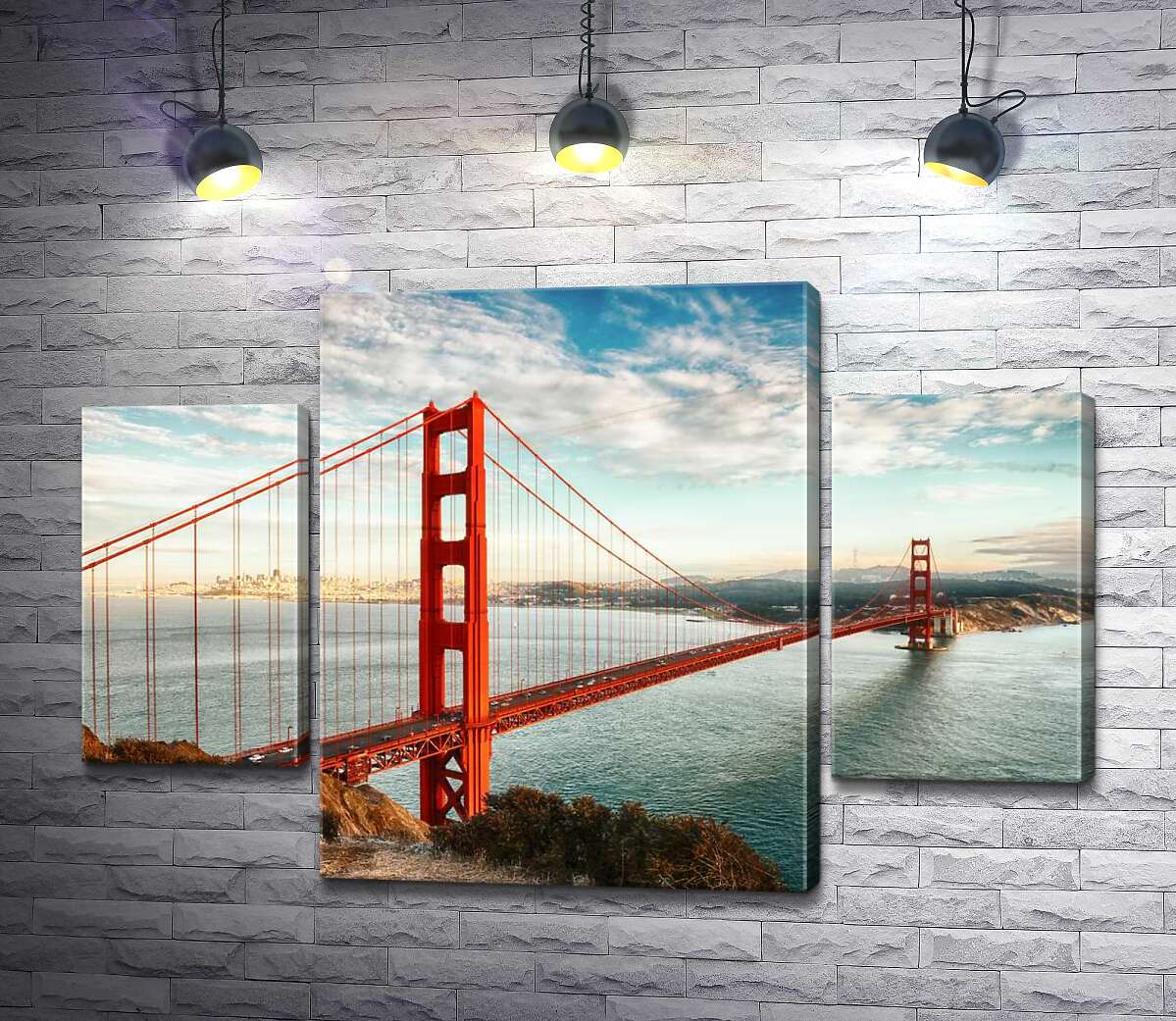 Модульная картина ArtPoster Путь к океану: вид с берега на мост "Золотые ворота" (Golden Gate Bridge) 131x89 см Модуль №7
Модульная картина ArtPoster Путь к океану: вид с берега на мост "Золотые ворота" (Golden Gate Bridge) 131x89 см Модуль №7