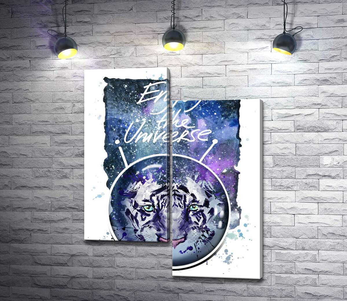 Модульная картина ArtPoster Силуэт белого тигра под надписью "Enjoy the Universe" 50x65 см Модуль №5
Модульная картина ArtPoster Силуэт белого тигра под надписью "Enjoy the Universe" 50x65 см Модуль №5