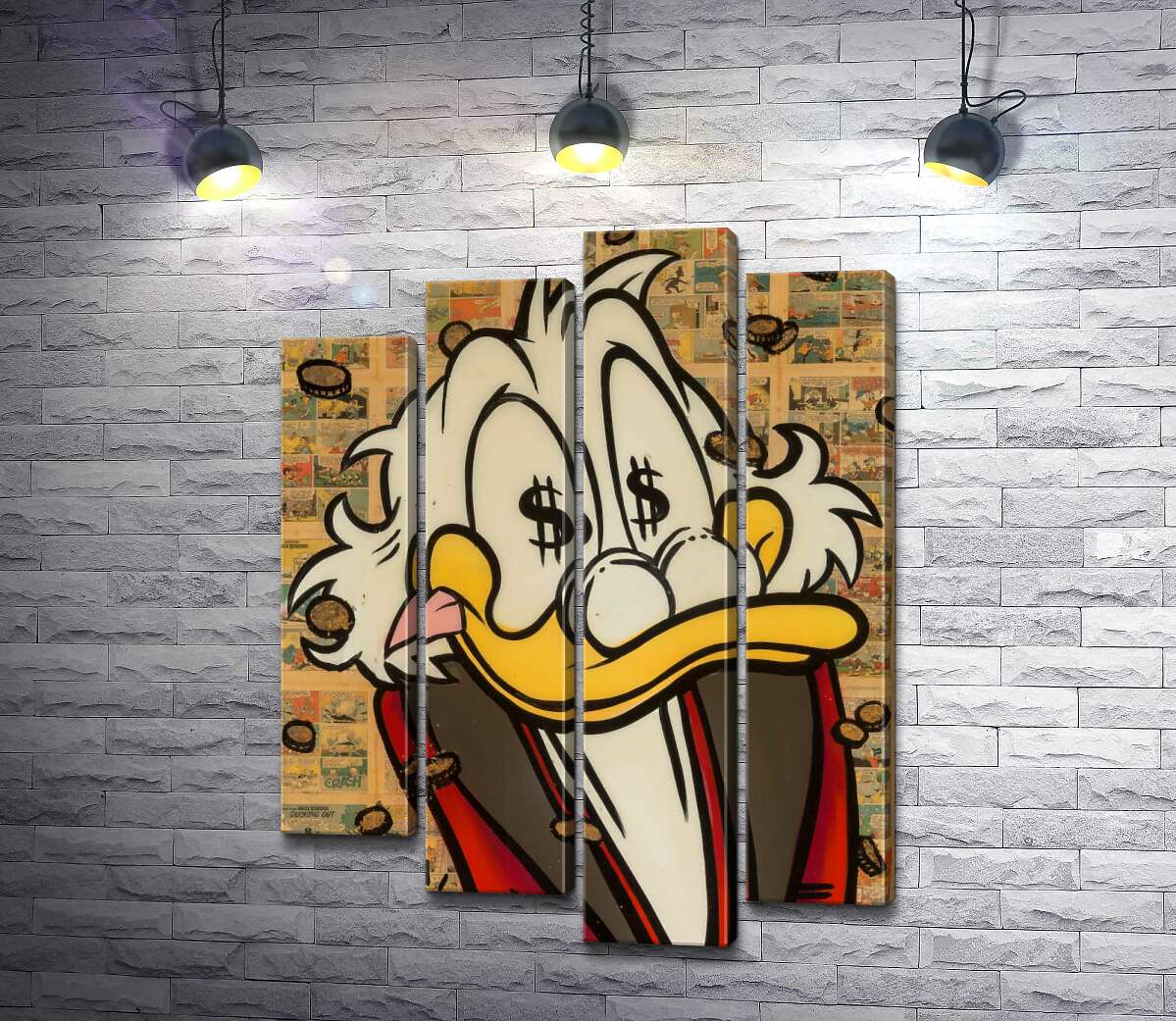 Модульная картина ArtPoster Счастье Скруджа (Happy Scrooge) – Алек Монополи (Alec Monopoly) 132x177 см Модуль №21
Модульная картина ArtPoster Счастье Скруджа (Happy Scrooge) – Алек Монополи (Alec Monopoly) 132x177 см Модуль №21