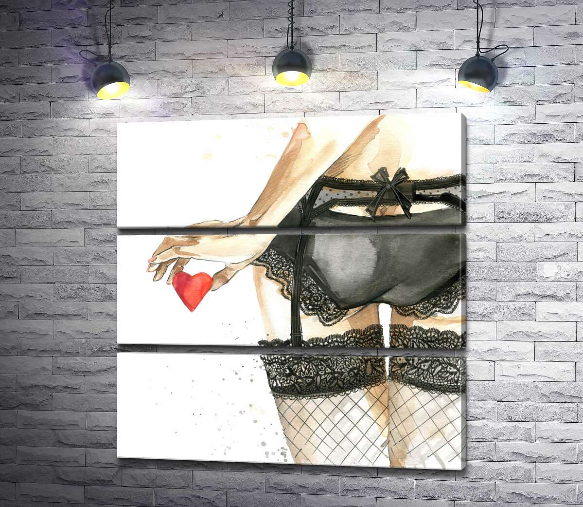 Модульная картина ArtPoster Соблазнительный силуэт девушки в ажурном белье и сердцем в руке 60x60 см Модуль №13
Модульная картина ArtPoster Соблазнительный силуэт девушки в ажурном белье и сердцем в руке 60x60 см Модуль №13