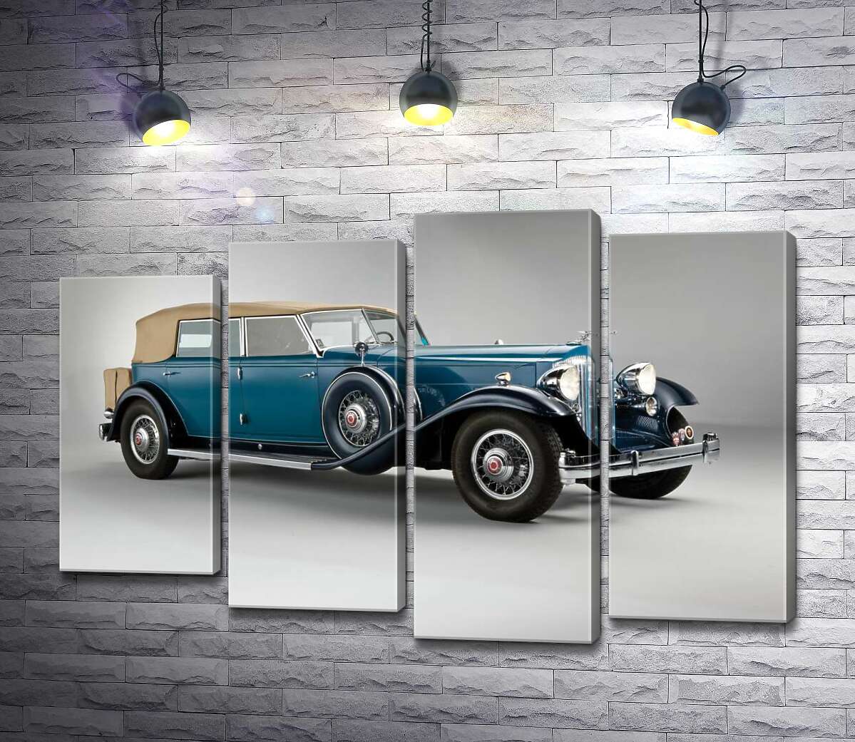 Модульная картина ArtPoster Синий автомобиль с откидным верхом 1932 года Packard Twin Six 100x69 см Модуль №21
Модульная картина ArtPoster Синий автомобиль с откидным верхом 1932 года Packard Twin Six 100x69 см Модуль №21