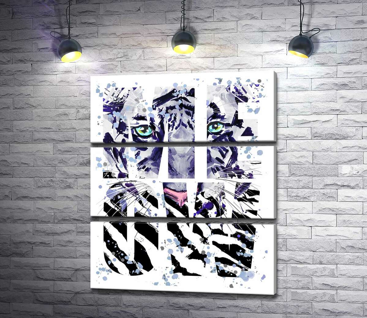 Модульная картина ArtPoster Силуэт белого тигра в буквах "meow" 100x120 см Модуль №13
Модульная картина ArtPoster Силуэт белого тигра в буквах "meow" 100x120 см Модуль №13