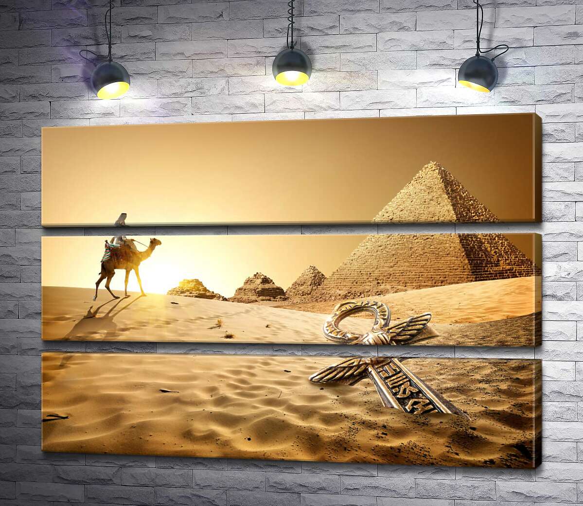 Модульная картина ArtPoster Символ жизни - анх в песках пустыни на фоне египетских пирамид 130x90 см Модуль №13 
Модульная картина ArtPoster Символ жизни - анх в песках пустыни на фоне египетских пирамид 130x90 см Модуль №13