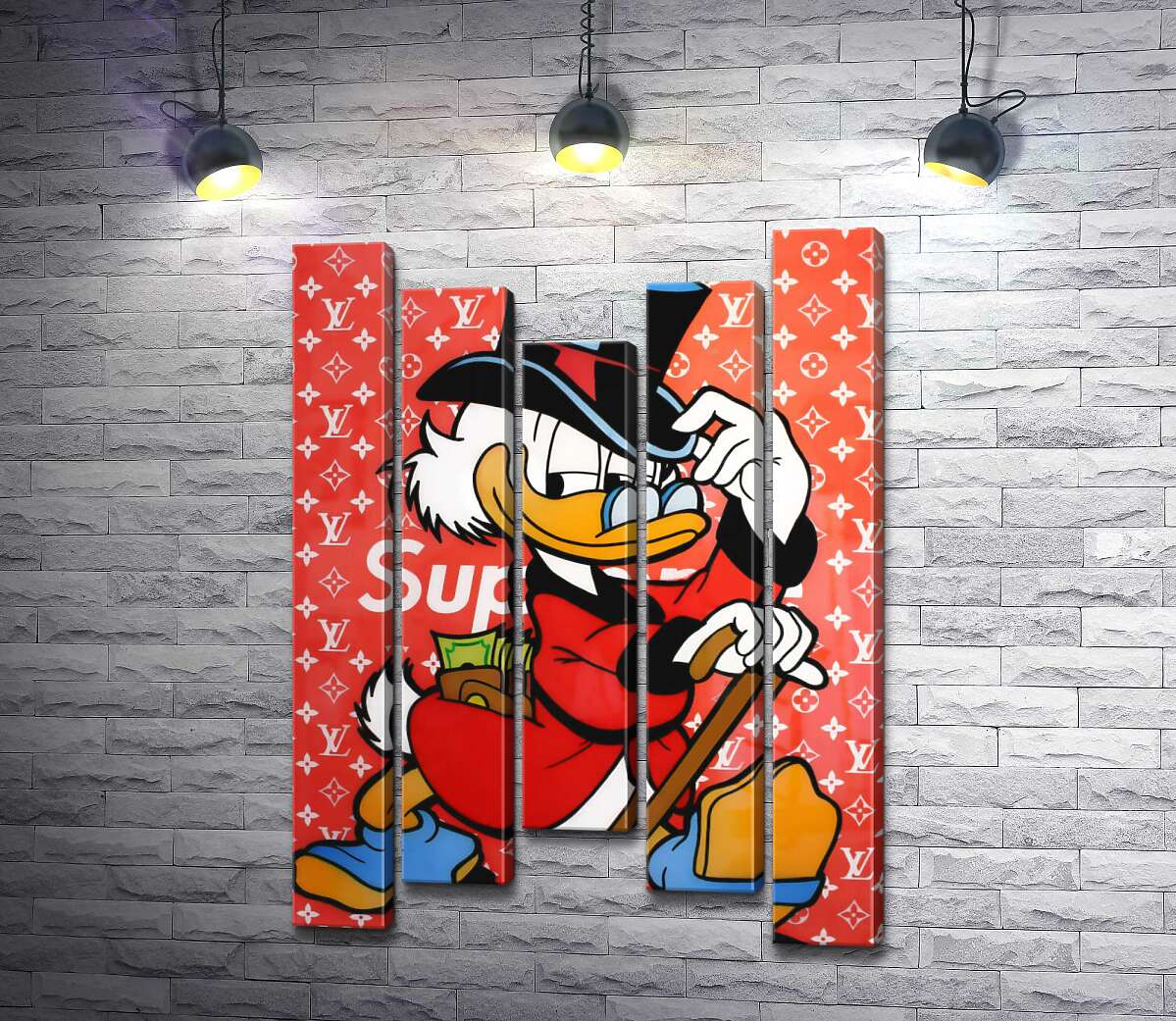 Модульная картина ArtPoster Скрудж на фоне монограмм Луи Виттона 130x186 см Модуль №28
Модульная картина ArtPoster Скрудж на фоне монограмм Луи Виттона 130x186 см Модуль №28