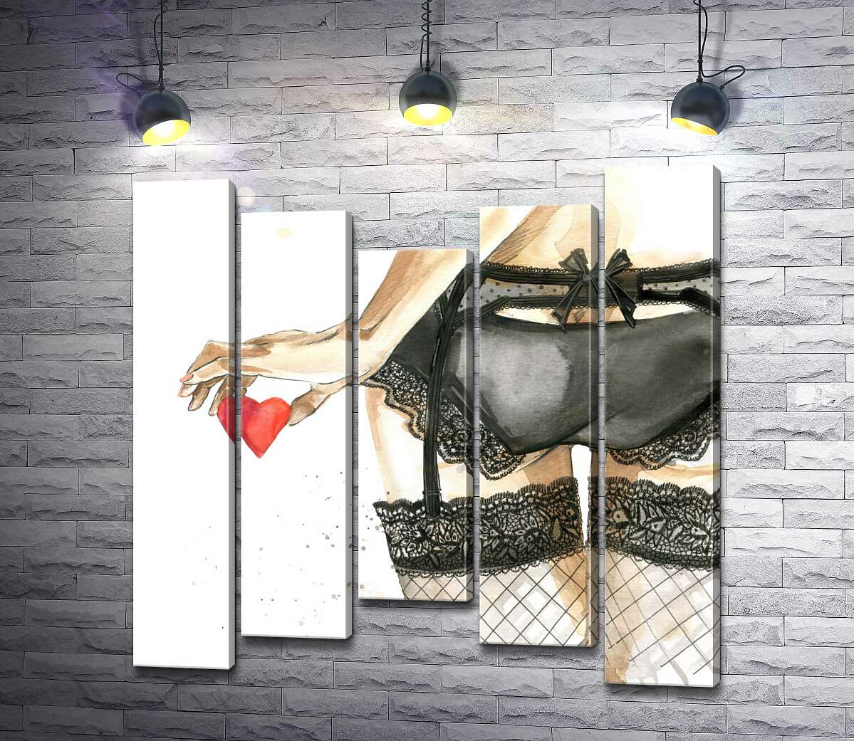 Модульная картина ArtPoster Соблазнительный силуэт девушки в ажурном белье и сердцем в руке 100x100 см Модуль №28
Модульная картина ArtPoster Соблазнительный силуэт девушки в ажурном белье и сердцем в руке 100x100 см Модуль №28