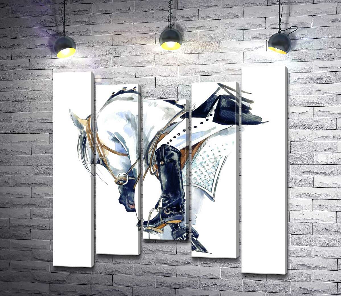 Модульная картина ArtPoster Силуэт белого коня со всадником 100x100 см Модуль №28
Модульная картина ArtPoster Силуэт белого коня со всадником 100x100 см Модуль №28