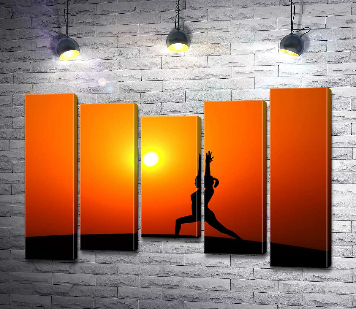 Модульная картина ArtPoster Силуэт девушки в позе воина на фоне горящего вечернего солнца 130x87 см Модуль №28
Модульная картина ArtPoster Силуэт девушки в позе воина на фоне горящего вечернего солнца 130x87 см Модуль №28