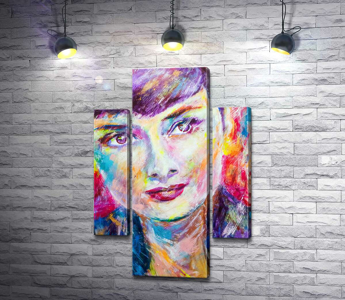 Модульная картина ArtPoster Сочетание красок на портрете Одри Хэпберн (Audrey Hepburn) 80x120 см Модуль №7
Модульная картина ArtPoster Сочетание красок на портрете Одри Хэпберн (Audrey Hepburn) 80x120 см Модуль №7