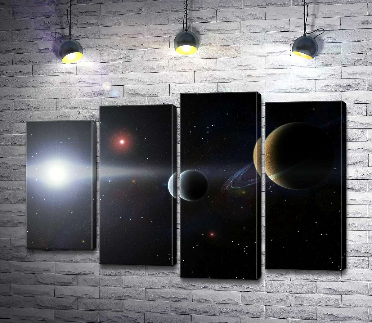 Модульная картина ArtPoster Силуэты планет в космическом пространстве 132x88 см Модуль №21
Модульная картина ArtPoster Силуэты планет в космическом пространстве 132x88 см Модуль №21