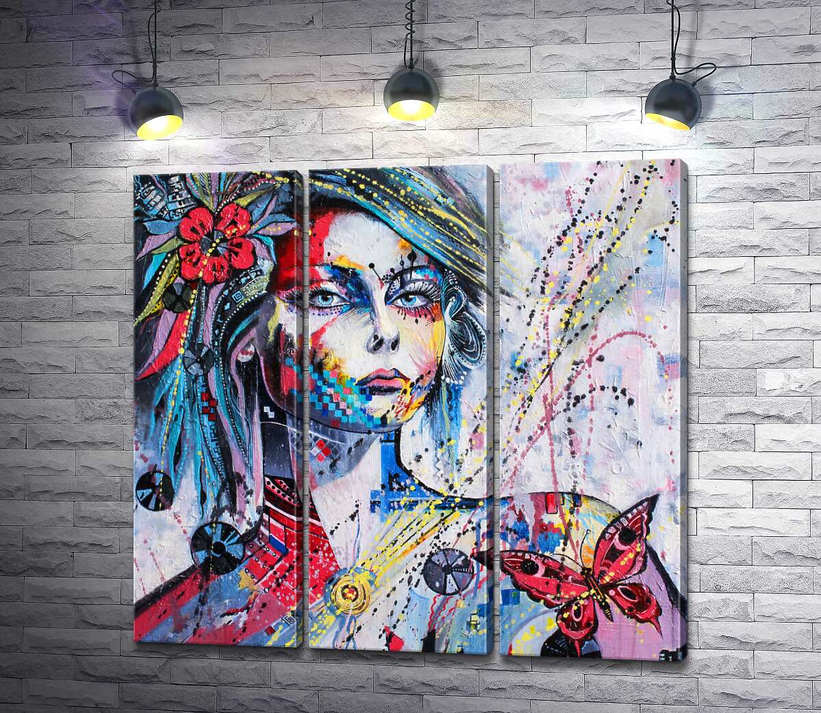 Модульная картина ArtPoster Спокойное выражение лица девушки, украшенной пестрыми узорами 60x59 см Модуль №11
Модульная картина ArtPoster Спокойное выражение лица девушки, украшенной пестрыми узорами 60x59 см Модуль №11