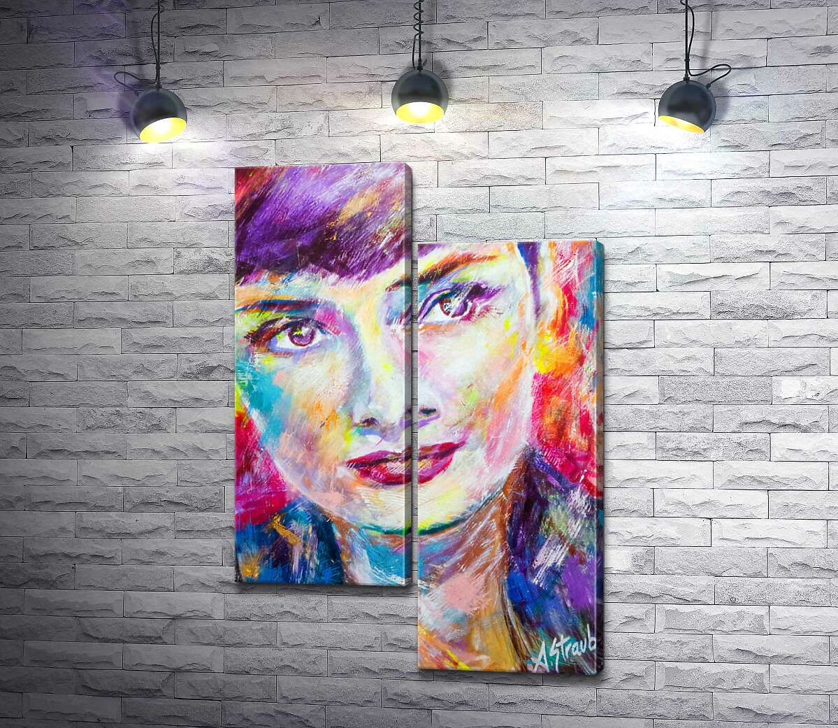 Модульная картина ArtPoster Сочетание красок на портрете Одри Хэпберн (Audrey Hepburn) 130x196 см Модуль №5
Модульная картина ArtPoster Сочетание красок на портрете Одри Хэпберн (Audrey Hepburn) 130x196 см Модуль №5