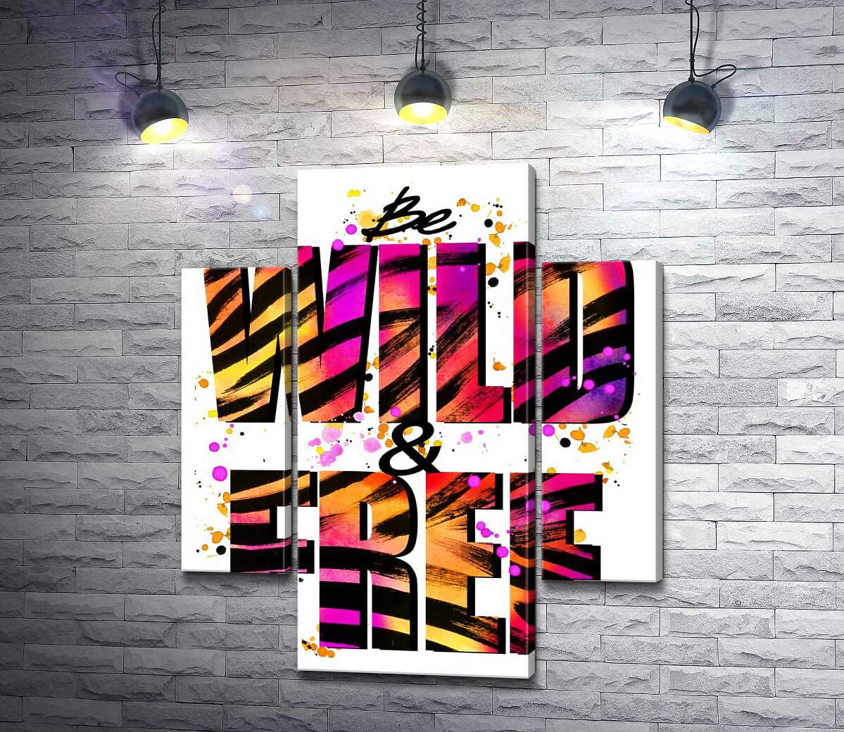 Модульная картина ArtPoster Фиолетово-желтая яркость букв "be wild and free" 80x95 см Модуль №7
Модульная картина ArtPoster Фиолетово-желтая яркость букв "be wild and free" 80x95 см Модуль №7