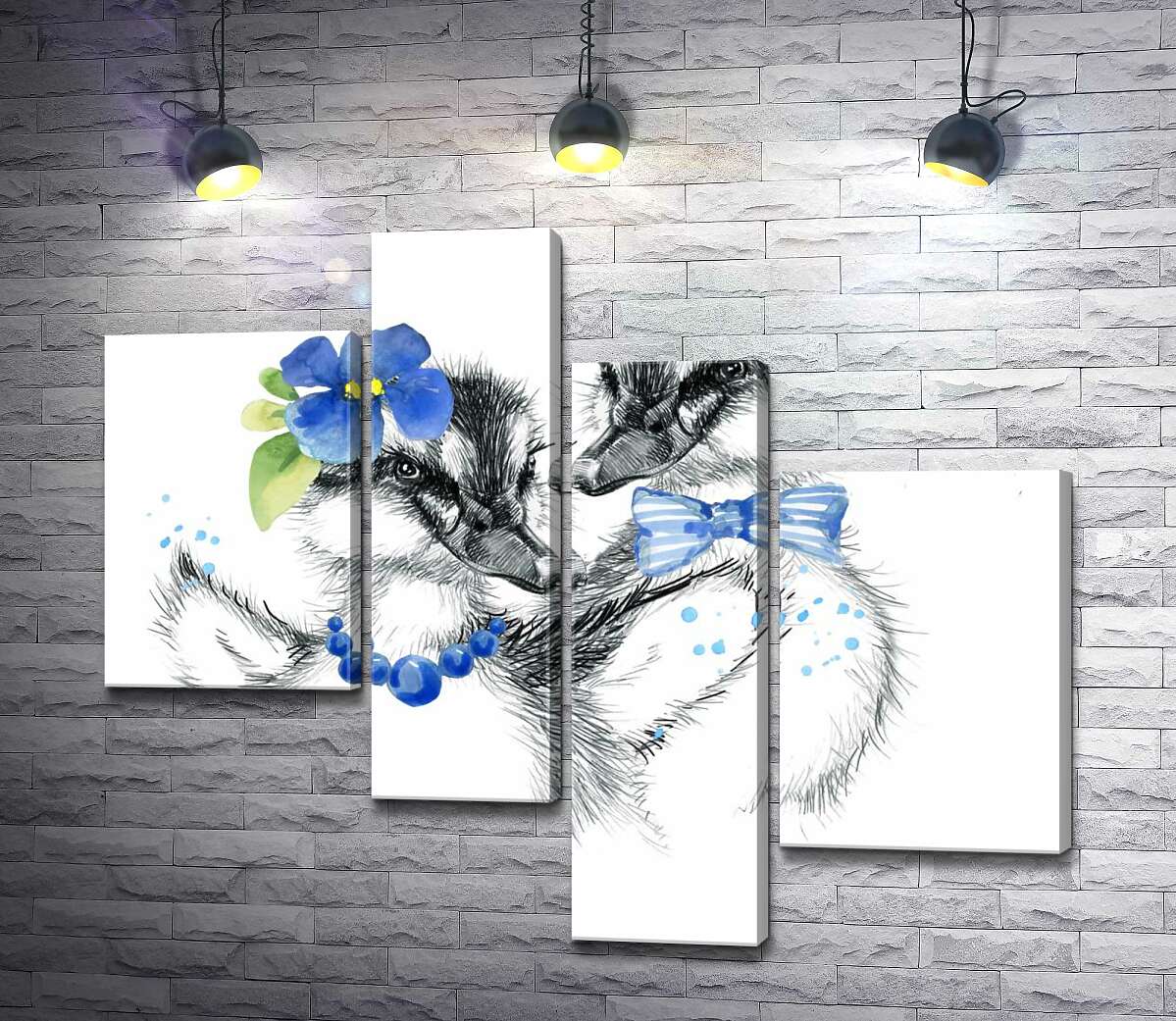 Модульная картина ArtPoster Утята нарядились в бусы и бабочку 130x111 см Модуль №20
Модульная картина ArtPoster Утята нарядились в бусы и бабочку 130x111 см Модуль №20