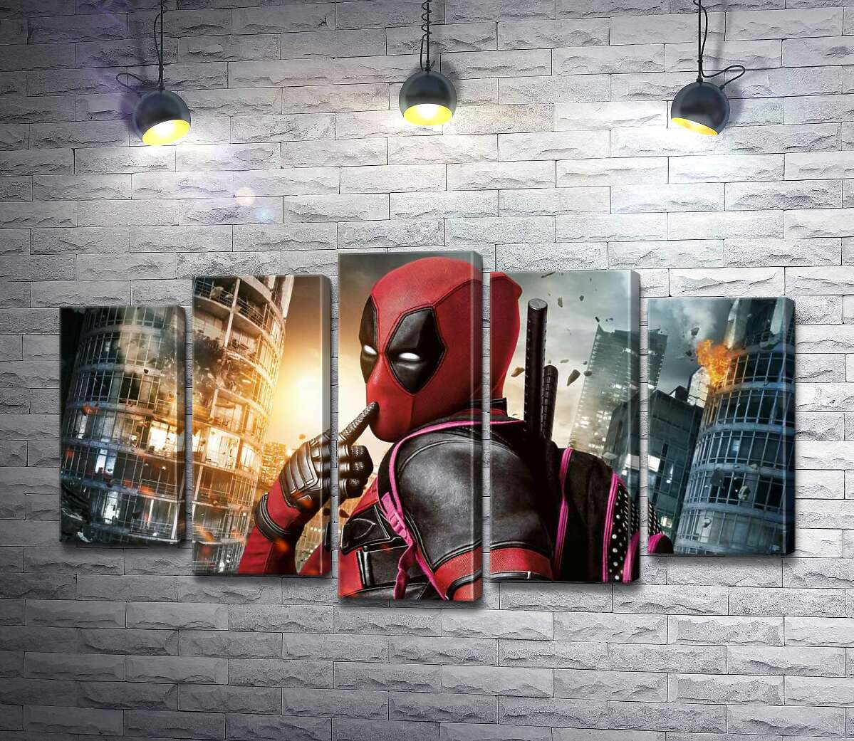 Модульная картина ArtPoster Фирменный поцелуй Дэдпула 100x58 см Модуль №26
Модульная картина ArtPoster Фирменный поцелуй Дэдпула 100x58 см Модуль №26