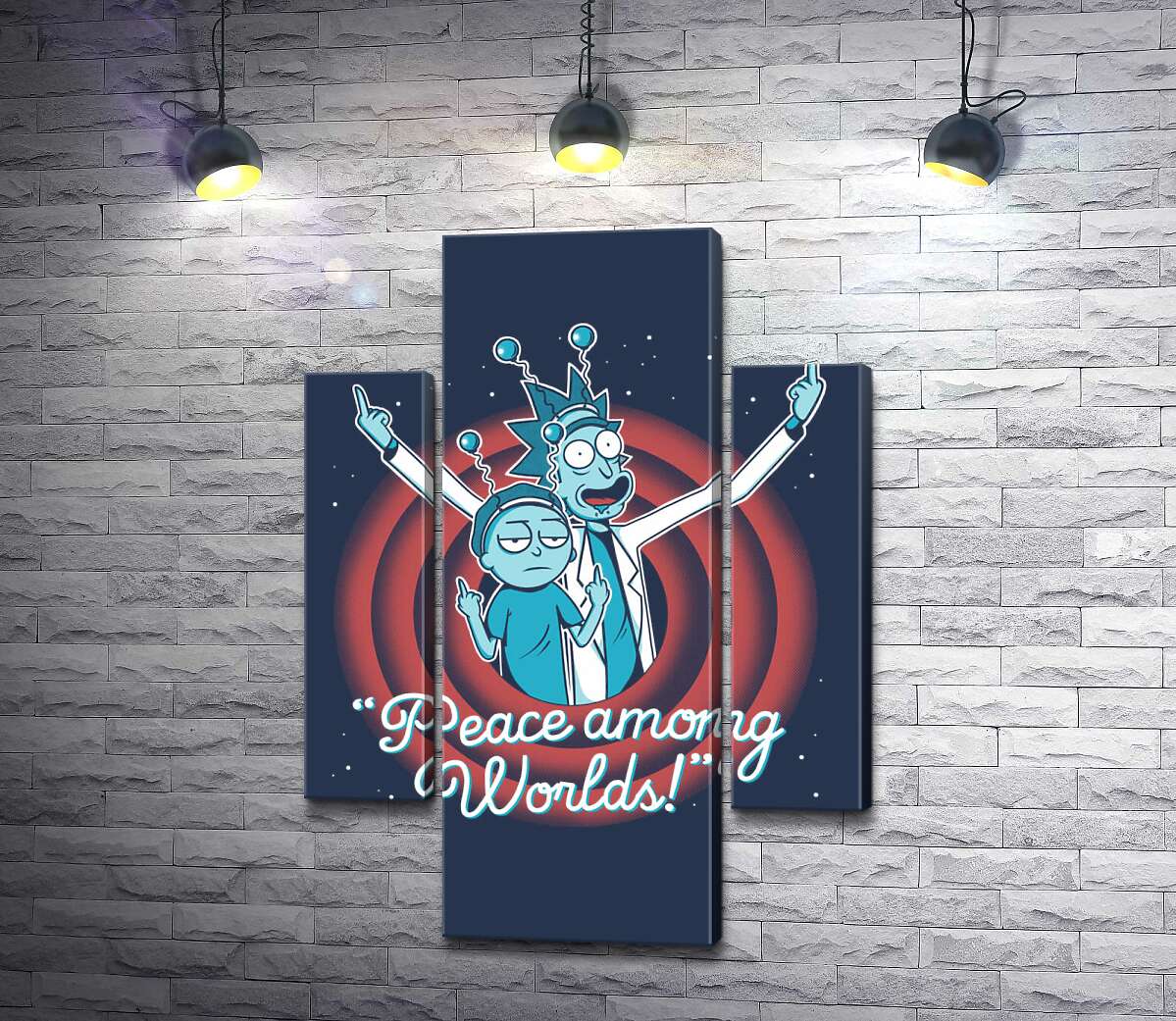 Модульная картина ArtPoster Эксцентричный дедушка ученый и его внук – герои мультфильма "Рик и Морти" (Rick and Morty) 100x143 см Модуль №7
Модульная картина ArtPoster Эксцентричный дедушка ученый и его внук – герои мультфильма "Рик и Морти" (Rick and Morty) 100x143 см Модуль №7