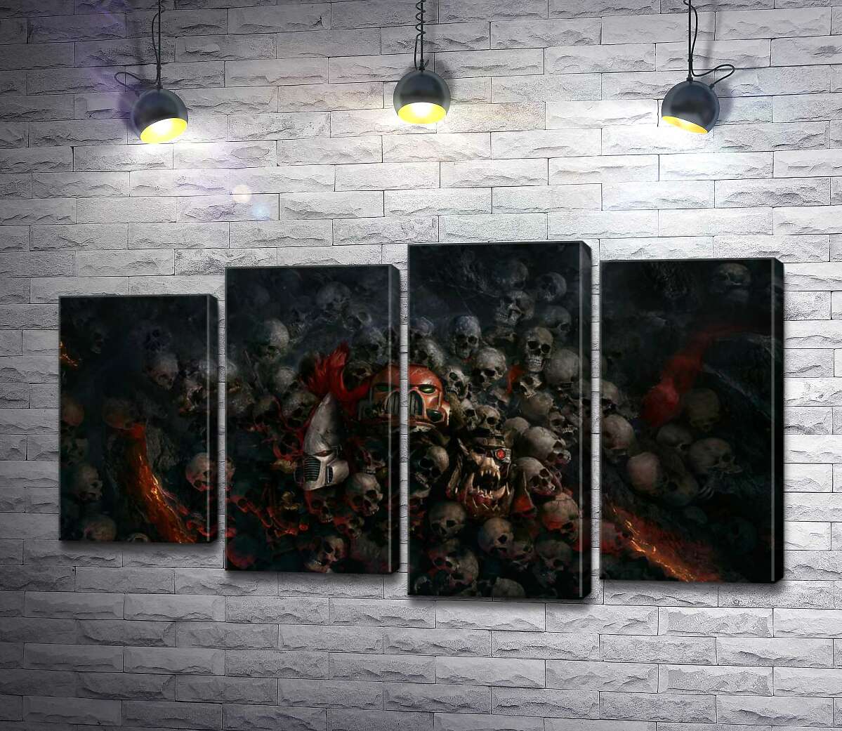 Модульная картина ArtPoster Черепа проигравших роботов и людей на постере к видеоигре "Warhammer 40,000: Рассвет Войны" (Warhammer 40,000: Dawn of War) 132x75 см Модуль №21
Модульная картина ArtPoster Черепа проигравших роботов и людей на постере к видеоигре "Warhammer 40,000: Рассвет Войны" (Warhammer 40,000: Dawn of War) 132x75 см Модуль №21