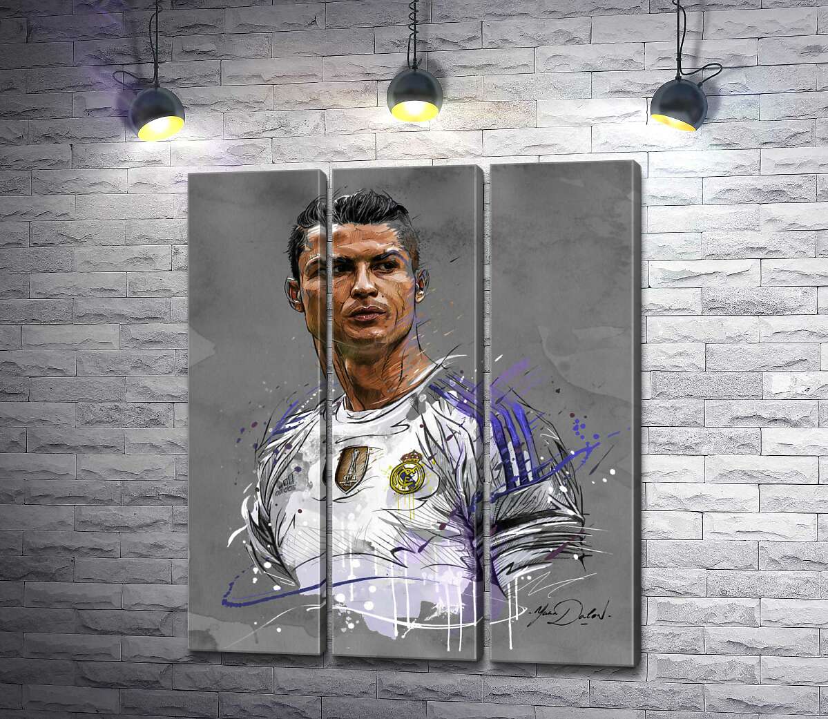 Модульная картина ArtPoster Футболист "Реал Мадрида" (Real Madrid) Криштиану Роналду (Cristiano Ronaldo) смотрит вдаль 102x122 см Модуль №11
Модульная картина ArtPoster Футболист "Реал Мадрида" (Real Madrid) Криштиану Роналду (Cristiano Ronaldo) смотрит вдаль 102x122 см Модуль №11