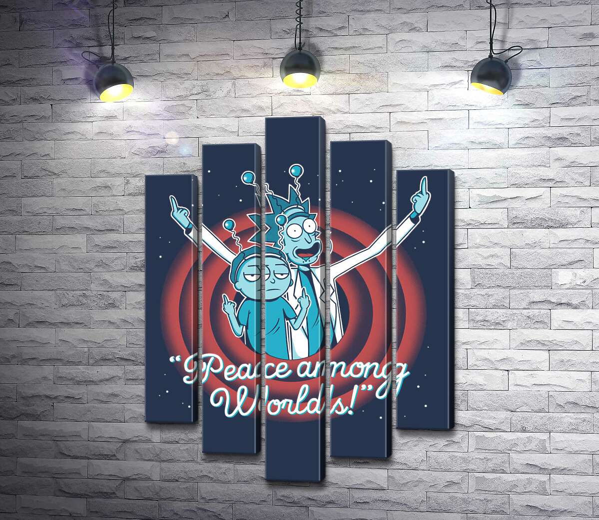 Модульная картина ArtPoster Эксцентричный дедушка ученый и его внук – герои мультфильма "Рик и Морти" (Rick and Morty) 130x186 см Модуль №26
Модульная картина ArtPoster Эксцентричный дедушка ученый и его внук – герои мультфильма "Рик и Морти" (Rick and Morty) 130x186 см Модуль №26