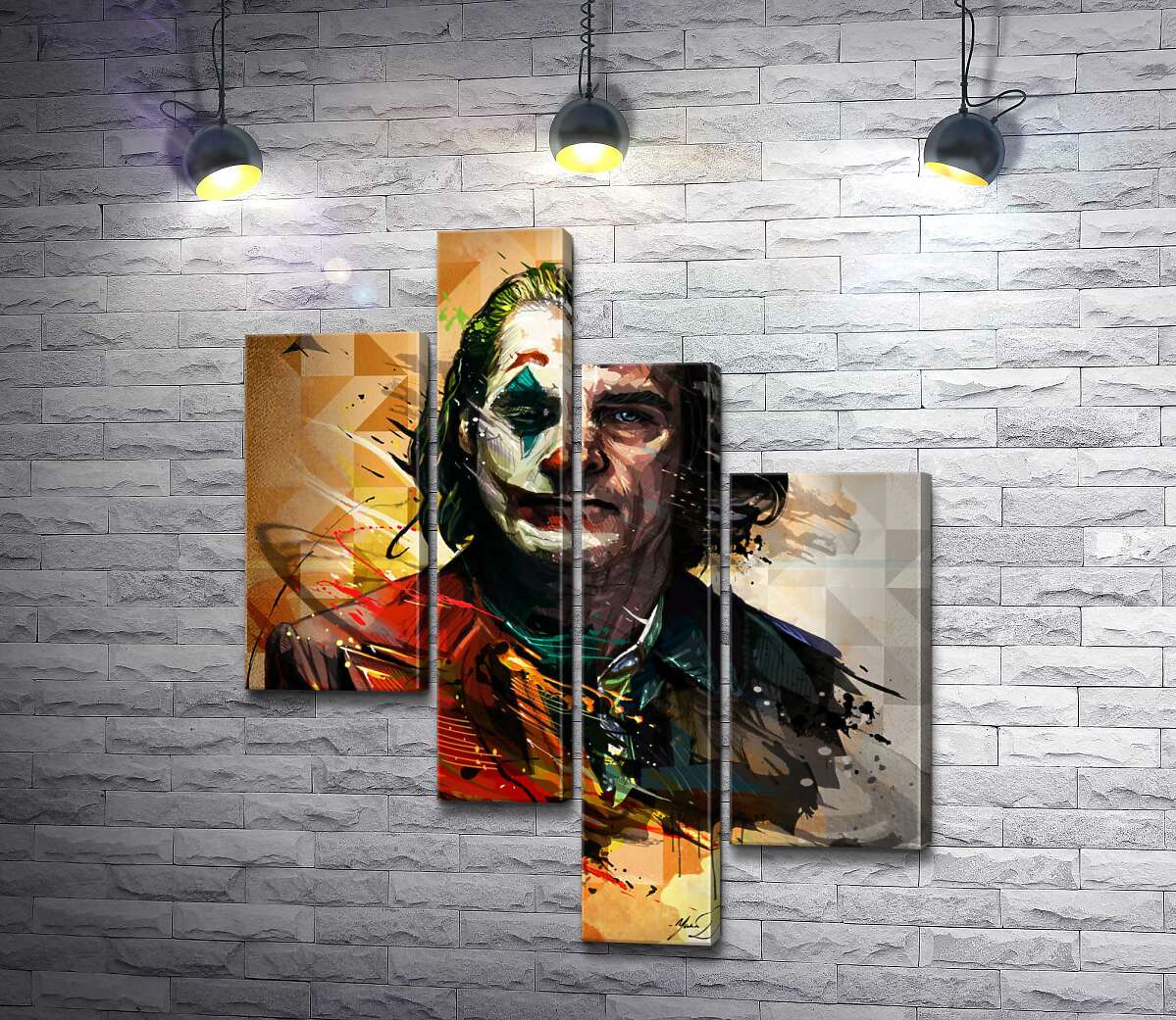 Модульная картина ArtPoster Человеческая сущность в образе Джокера на игральной карте 130x157 см Модуль №20
Модульная картина ArtPoster Человеческая сущность в образе Джокера на игральной карте 130x157 см Модуль №20