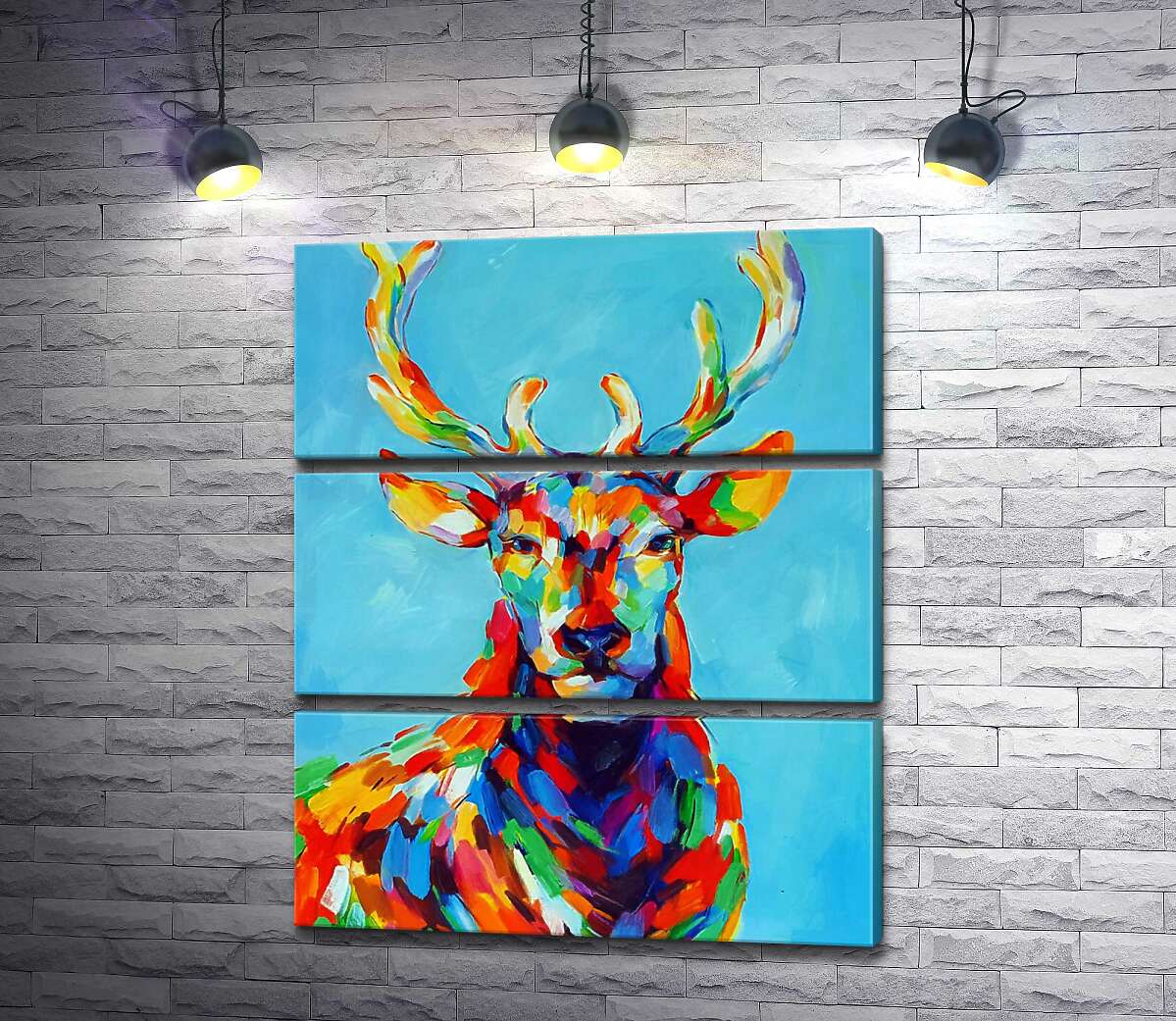 Модульная картина ArtPoster Цветной силуэт оленя в радужных пятнах 50x60 см Модуль №13
Модульная картина ArtPoster Цветной силуэт оленя в радужных пятнах 50x60 см Модуль №13