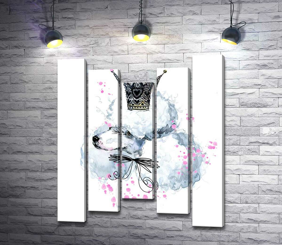 Модульная картина ArtPoster Элегантный пудель с ажурной короной на голове 100x120 см Модуль №28
Модульная картина ArtPoster Элегантный пудель с ажурной короной на голове 100x120 см Модуль №28
