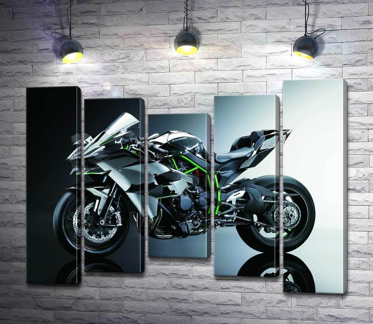 Модульная картина ArtPoster Черный блеск мотоцикла Kawasaki Ninja 130x99 см Модуль №28
Модульная картина ArtPoster Черный блеск мотоцикла Kawasaki Ninja 130x99 см Модуль №28