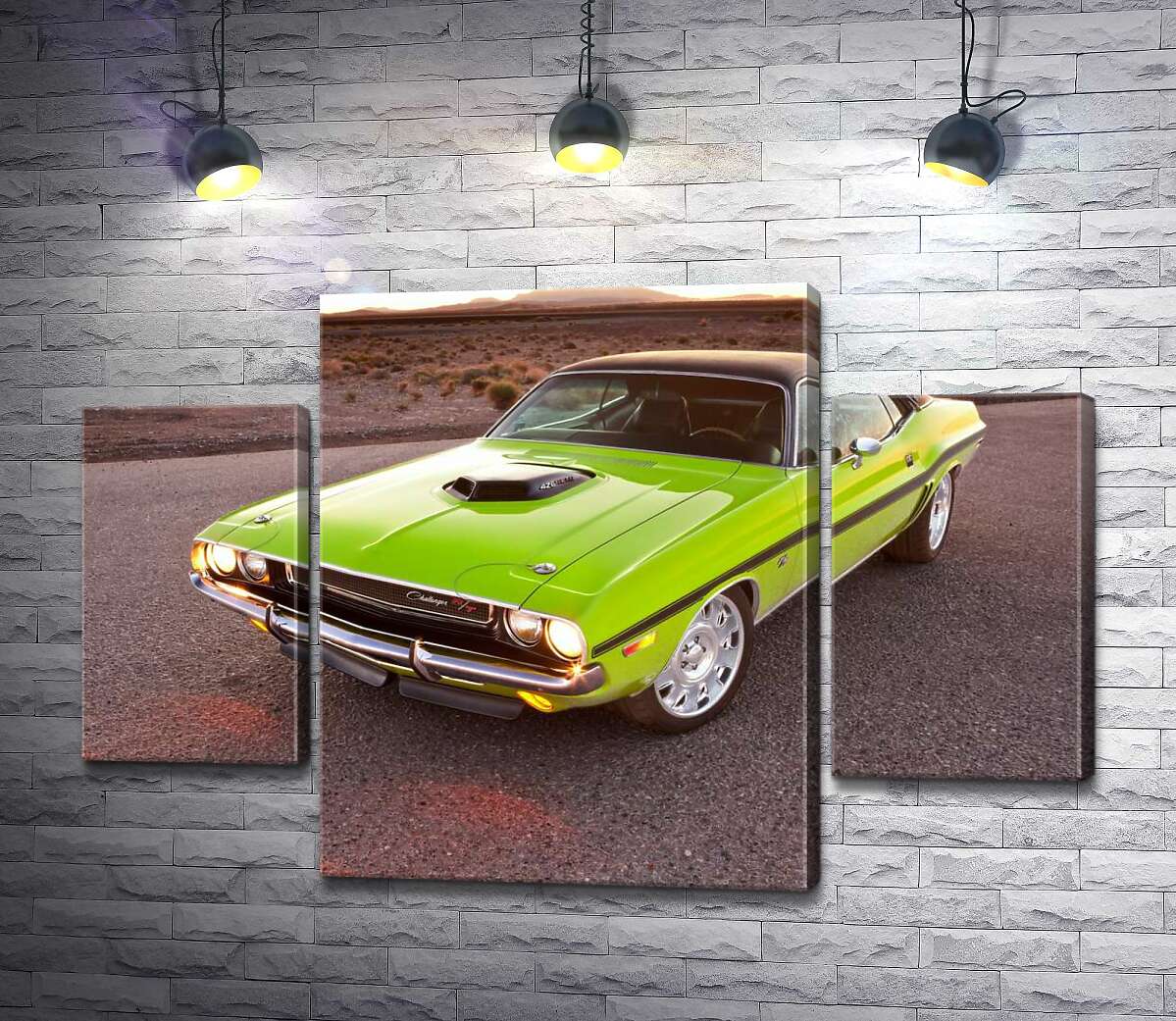 Модульная картина ArtPoster Яркий автомобиль Dodge Challenger на дороге среди пустыни 131x88 см Модуль №7
Модульная картина ArtPoster Яркий автомобиль Dodge Challenger на дороге среди пустыни 131x88 см Модуль №7