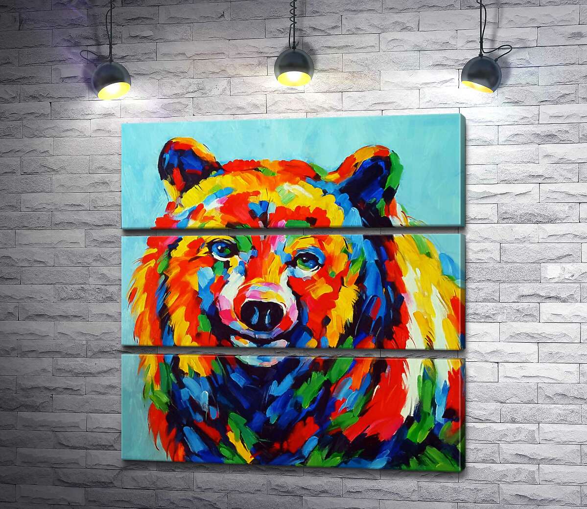 Модульная картина ArtPoster Цветной медведь внимательно наблюдает 100x102 см Модуль №13
Модульная картина ArtPoster Цветной медведь внимательно наблюдает 100x102 см Модуль №13