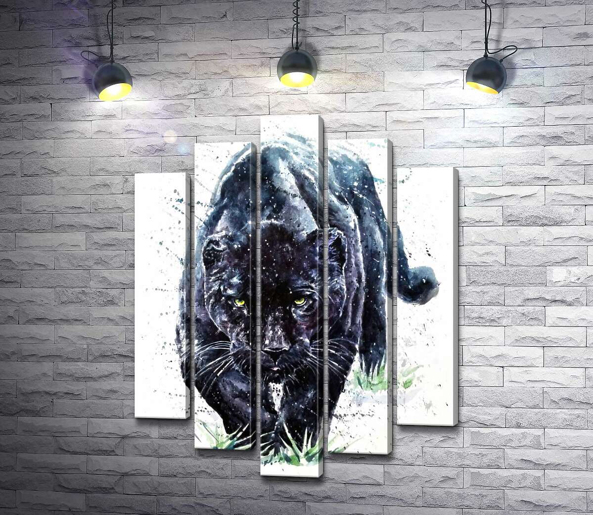 Модульная картина ArtPoster Черная пантера не спеша крадется по ковру травы 100x135 см Модуль №26
Модульная картина ArtPoster Черная пантера не спеша крадется по ковру травы 100x135 см Модуль №26
