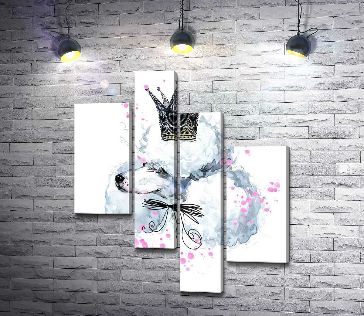 Модульная картина ArtPoster Элегантный пудель с ажурной короной на голове 130x155 см Модуль №20
Модульная картина ArtPoster Элегантный пудель с ажурной короной на голове 130x155 см Модуль №20