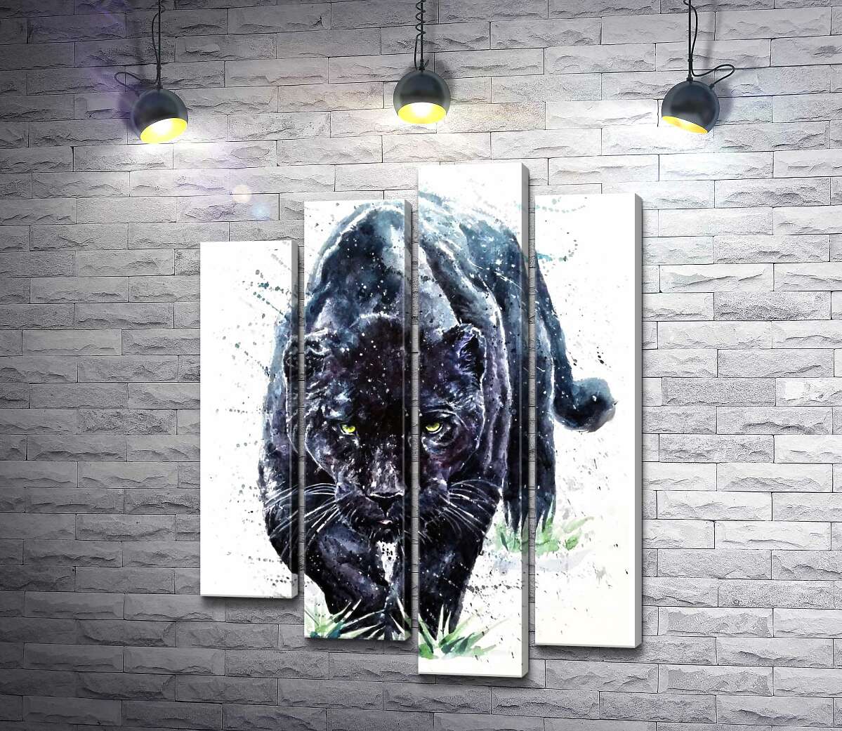 Модульная картина ArtPoster Черная пантера не спеша крадется по ковру травы 132x174 см Модуль №21
Модульная картина ArtPoster Черная пантера не спеша крадется по ковру травы 132x174 см Модуль №21