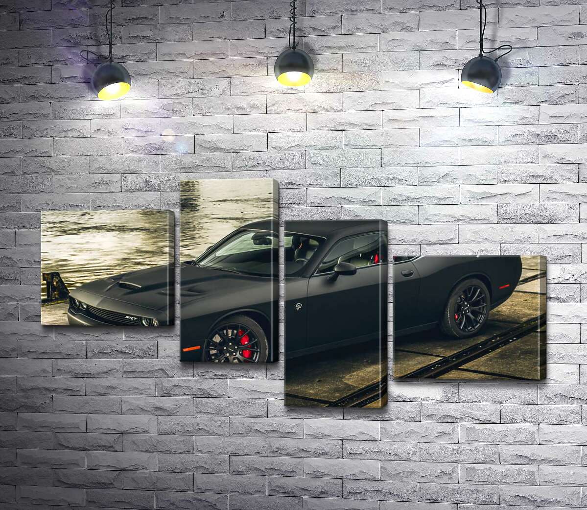 Модульная картина ArtPoster Черная матовая модель автомобиля Dodge Challenger Hellcat 130x69 см Модуль №20
Модульная картина ArtPoster Черная матовая модель автомобиля Dodge Challenger Hellcat 130x69 см Модуль №20