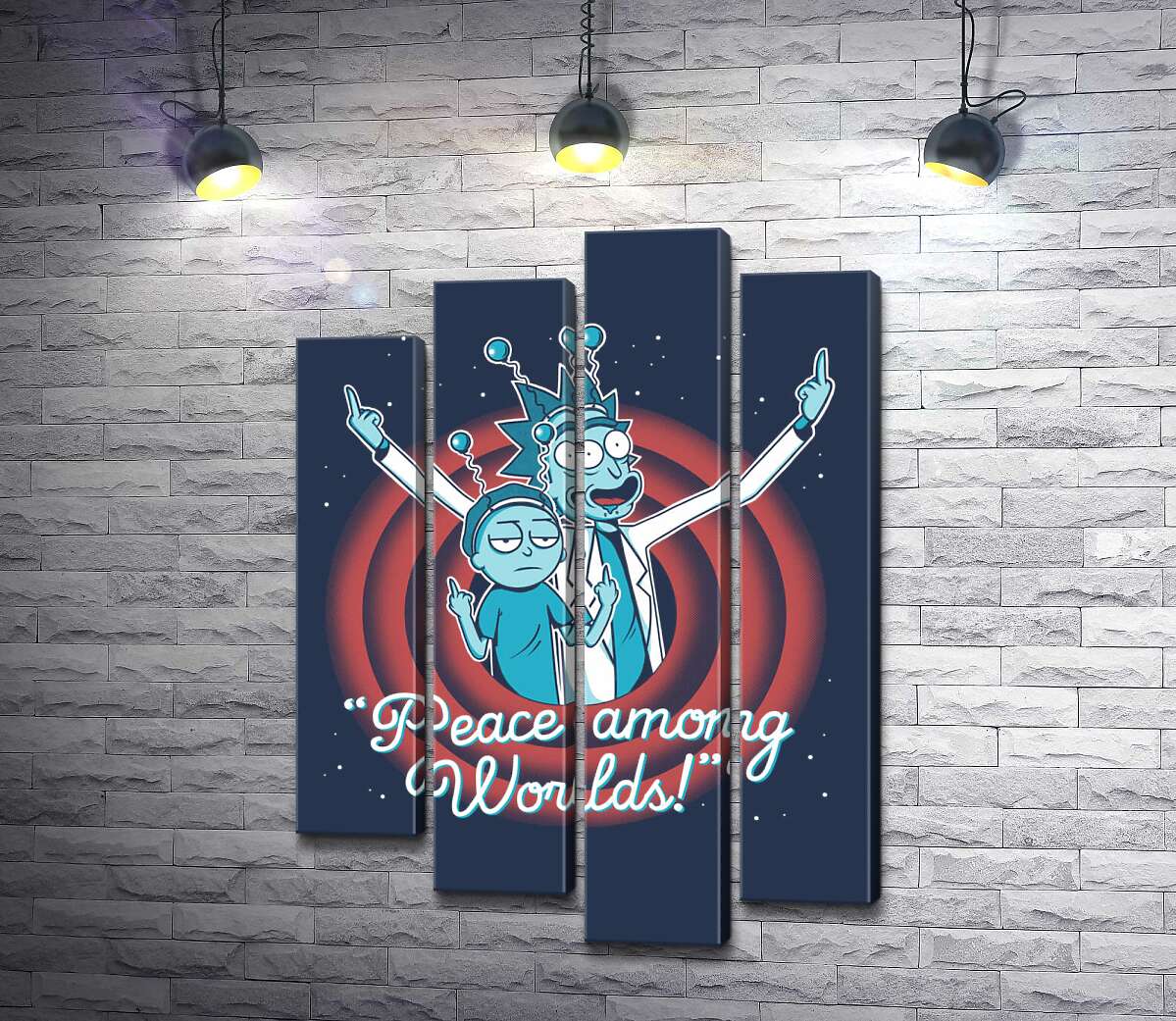 Модульная картина ArtPoster Эксцентричный дедушка ученый и его внук – герои мультфильма "Рик и Морти" (Rick and Morty) 132x185 см Модуль №21
Модульная картина ArtPoster Эксцентричный дедушка ученый и его внук – герои мультфильма "Рик и Морти" (Rick and Morty) 132x185 см Модуль №21