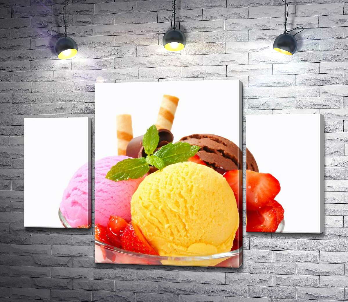 Модульная картина ArtPoster Цветные шарики мороженого с кусочками клубники, шоколадом и мятой 100x70 см Модуль №7
Модульная картина ArtPoster Цветные шарики мороженого с кусочками клубники, шоколадом и мятой 100x70 см Модуль №7