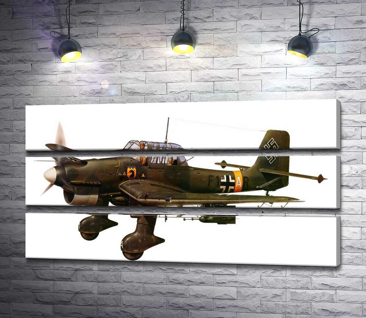 Модульная картина ArtPoster "Штука" (Junkers Ju 87) немецкий пикирующий бомбардировщик времен Второй мировой войны 130x66 см Модуль №13
Модульная картина ArtPoster "Штука" (Junkers Ju 87) немецкий пикирующий бомбардировщик времен Второй мировой войны 130x66 см Модуль №13