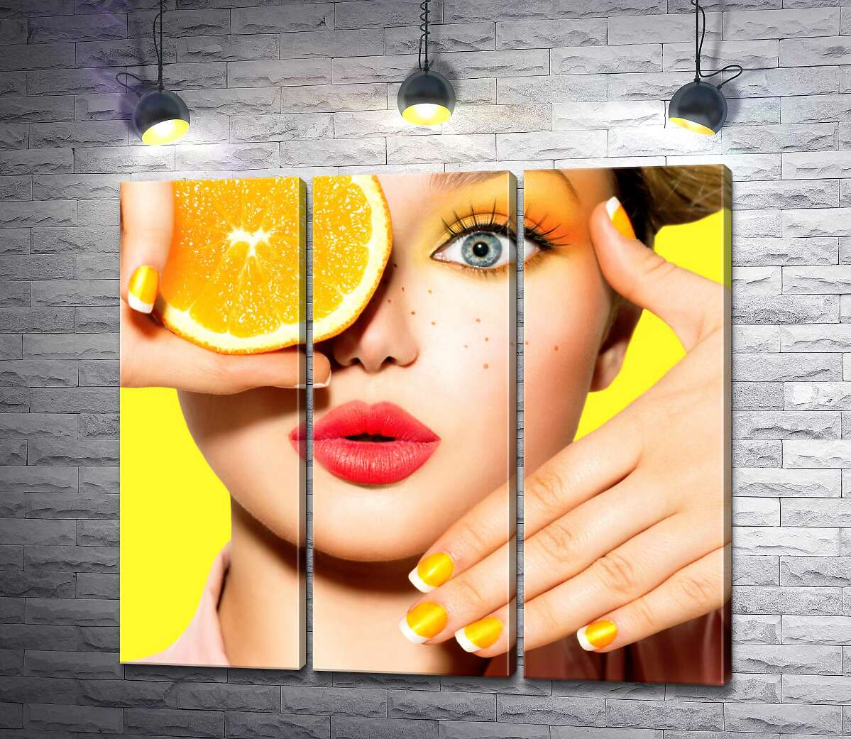 Модульная картина ArtPoster Цитрусовая сочность оранжевого образа девушки 102x91 см Модуль №11
Модульная картина ArtPoster Цитрусовая сочность оранжевого образа девушки 102x91 см Модуль №11