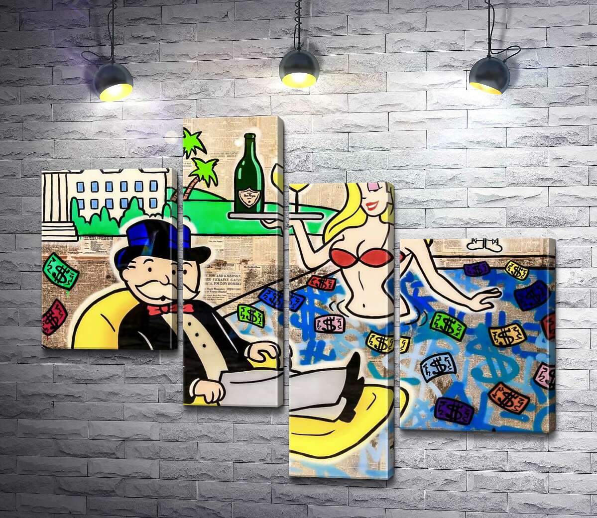 Модульная картина ArtPoster Цветной денежный бассейн (Colorful Money Pool) – Алек Монополи (Alec Monopoly) 130x106 см Модуль №20
Модульная картина ArtPoster Цветной денежный бассейн (Colorful Money Pool) – Алек Монополи (Alec Monopoly) 130x106 см Модуль №20