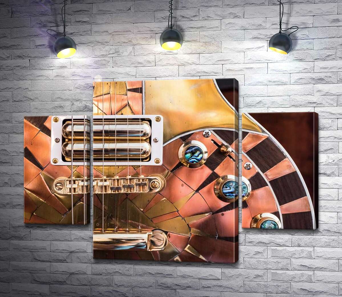 Модульная картина ArtPoster Электрогитара, стилизованная металлом и камнями 131x90 см Модуль №7
Модульная картина ArtPoster Электрогитара, стилизованная металлом и камнями 131x90 см Модуль №7