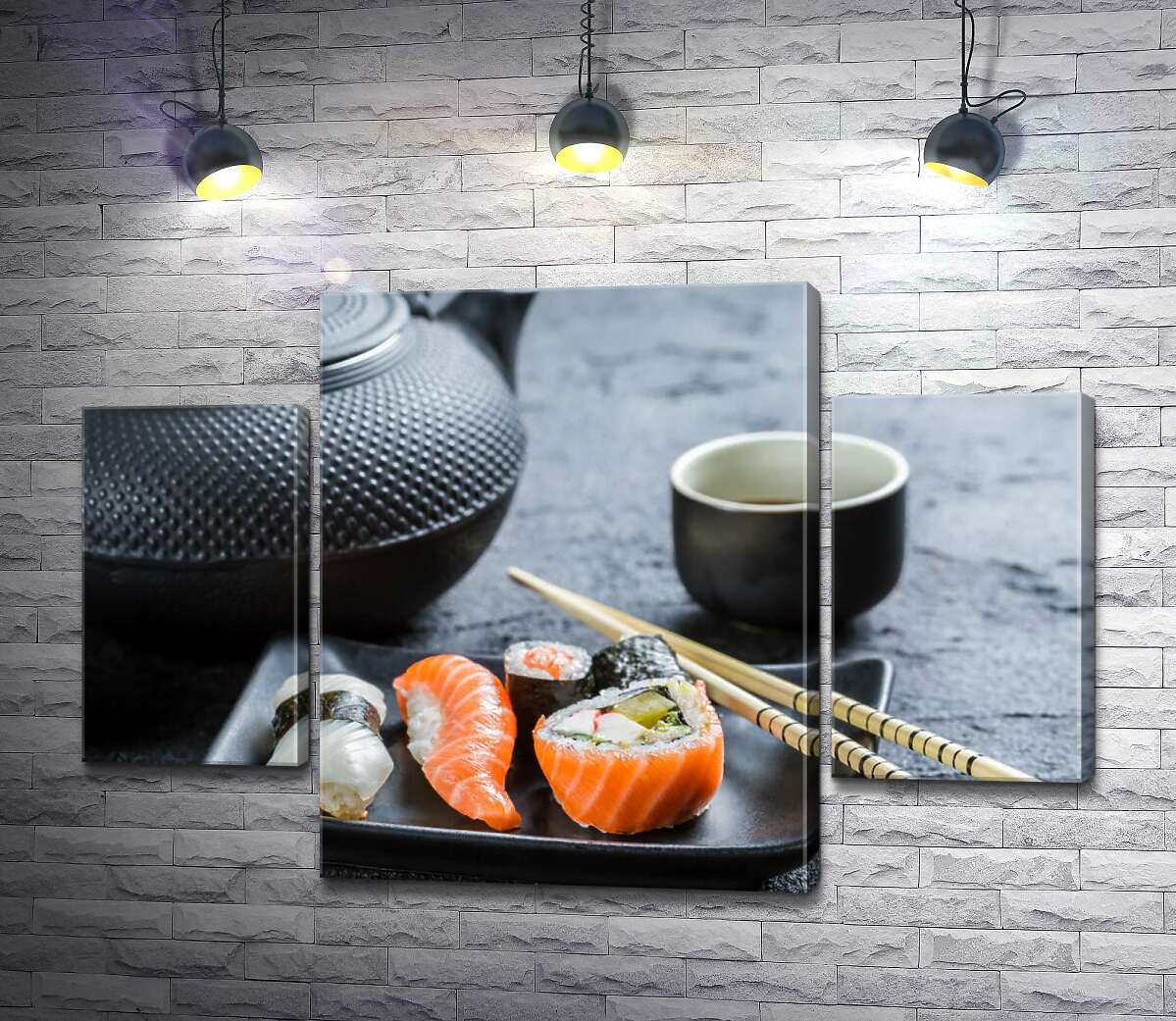 Модульная картина ArtPoster Традиции японской кухни: чай рядом с суши и роллами 131x89 см Модуль №7
Модульная картина ArtPoster Традиции японской кухни: чай рядом с суши и роллами 131x89 см Модуль №7