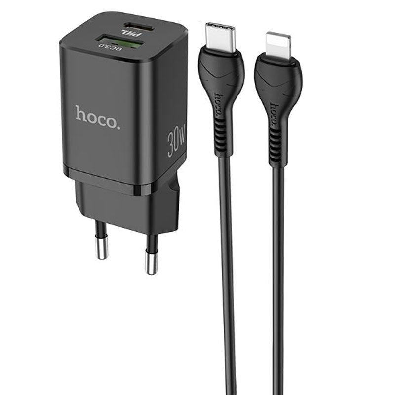 СЗУ Hoco N13 Bright PD 30W + QC3.0 (1USB/3A) + Type-C to Lightning Черный
СЗУ Hoco N13 Bright PD 30W + QC3.0 (1USB/3A) + Type-C to Lightning Черный
